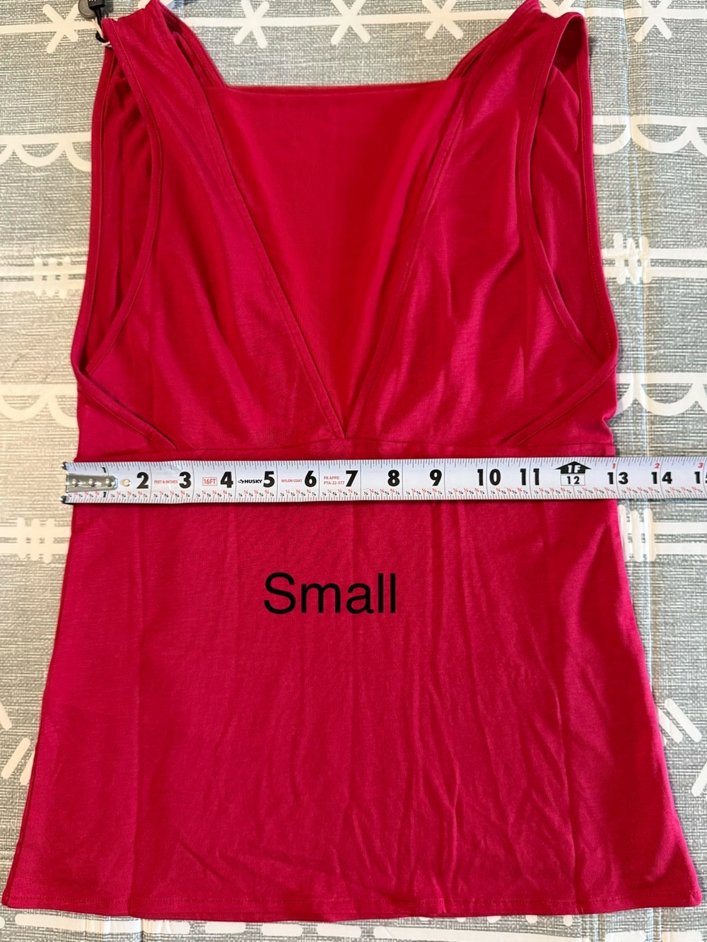 Armani Exchange A|X Red Liquorice Sleeveless V-Neck Top - Picture 7 of 10